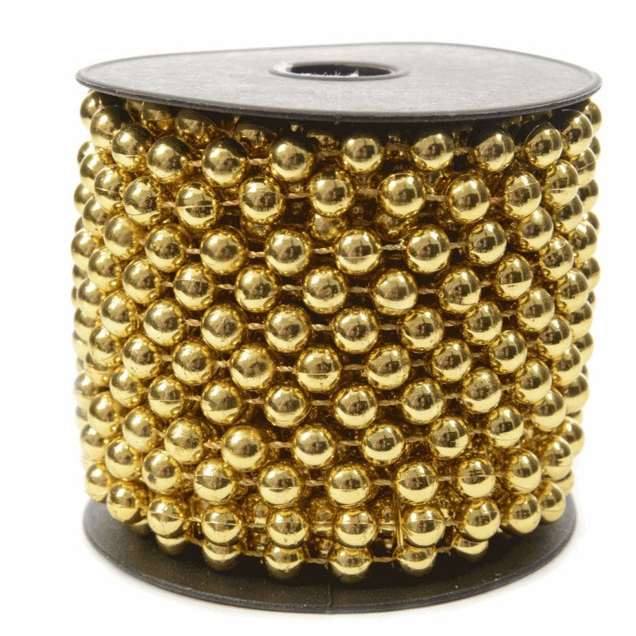 Gold Christmas Bead Garland 10m