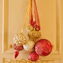 Deep Red Finial Style Christmas Hanging Decoration