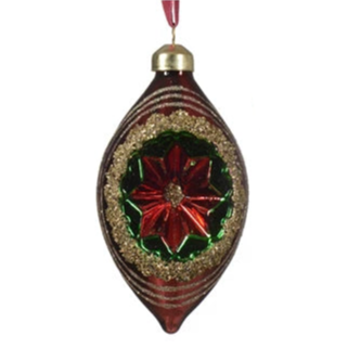 Retro Oval Glass Christmas Hanging Decoration
