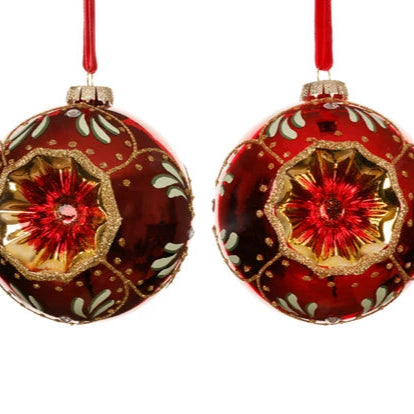 Ornate Christmas Glass Bauble
