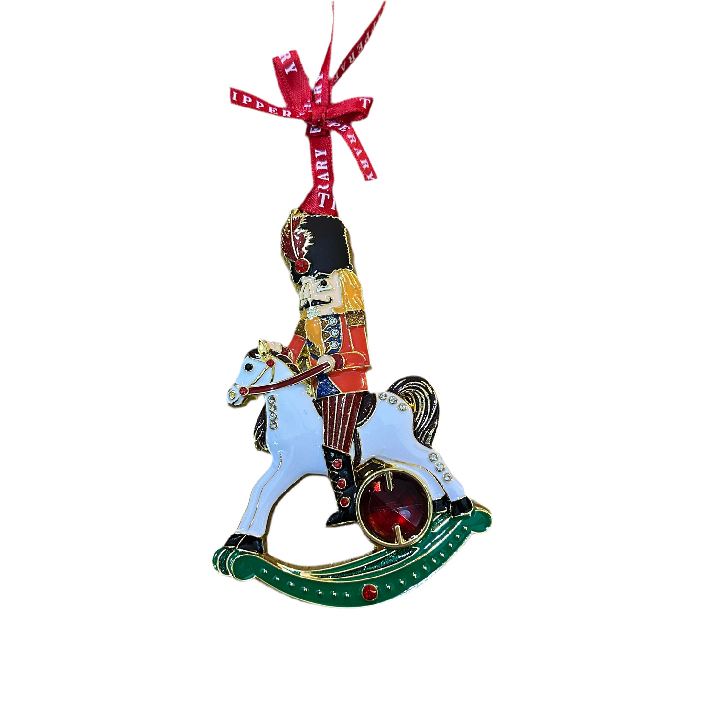 Gem Nutcracker on Horse Christmas Decoration