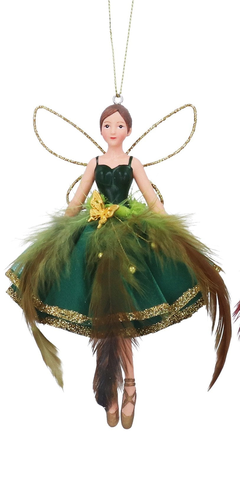 Feather Skirt Christmas Fairy Decoration