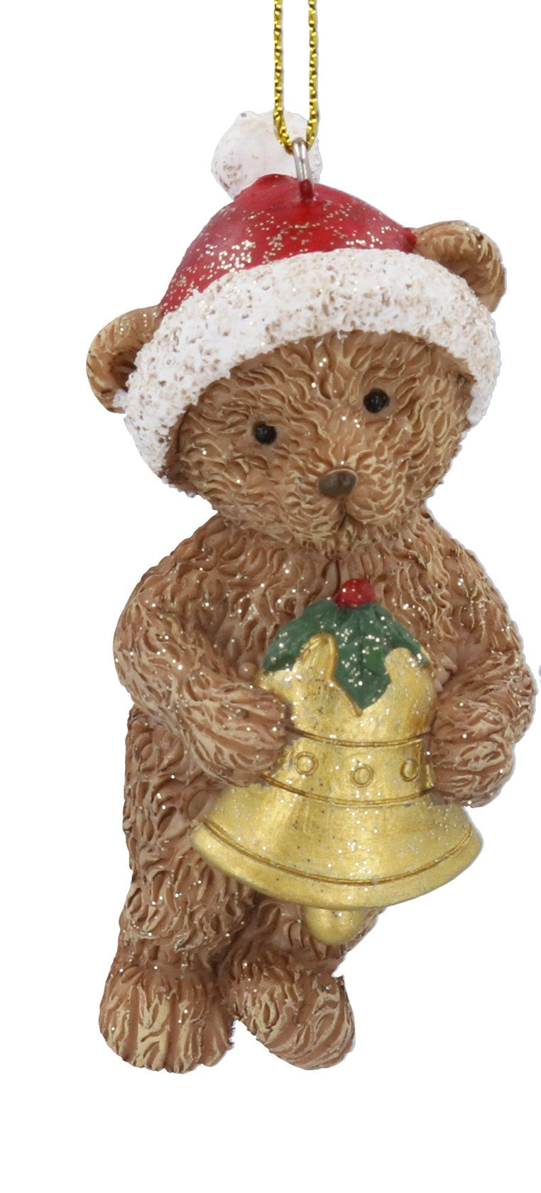 Teddy in Santa Hat Hanging Christmas Decoration Assorted