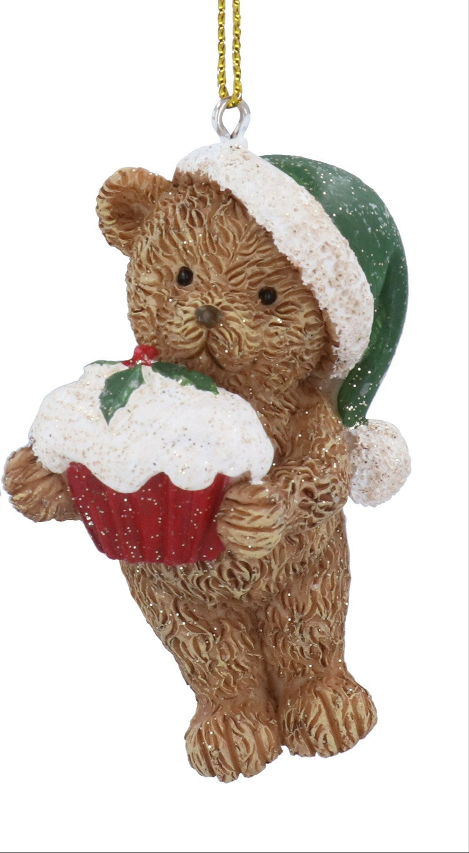 Teddy in Santa Hat Hanging Christmas Decoration Assorted