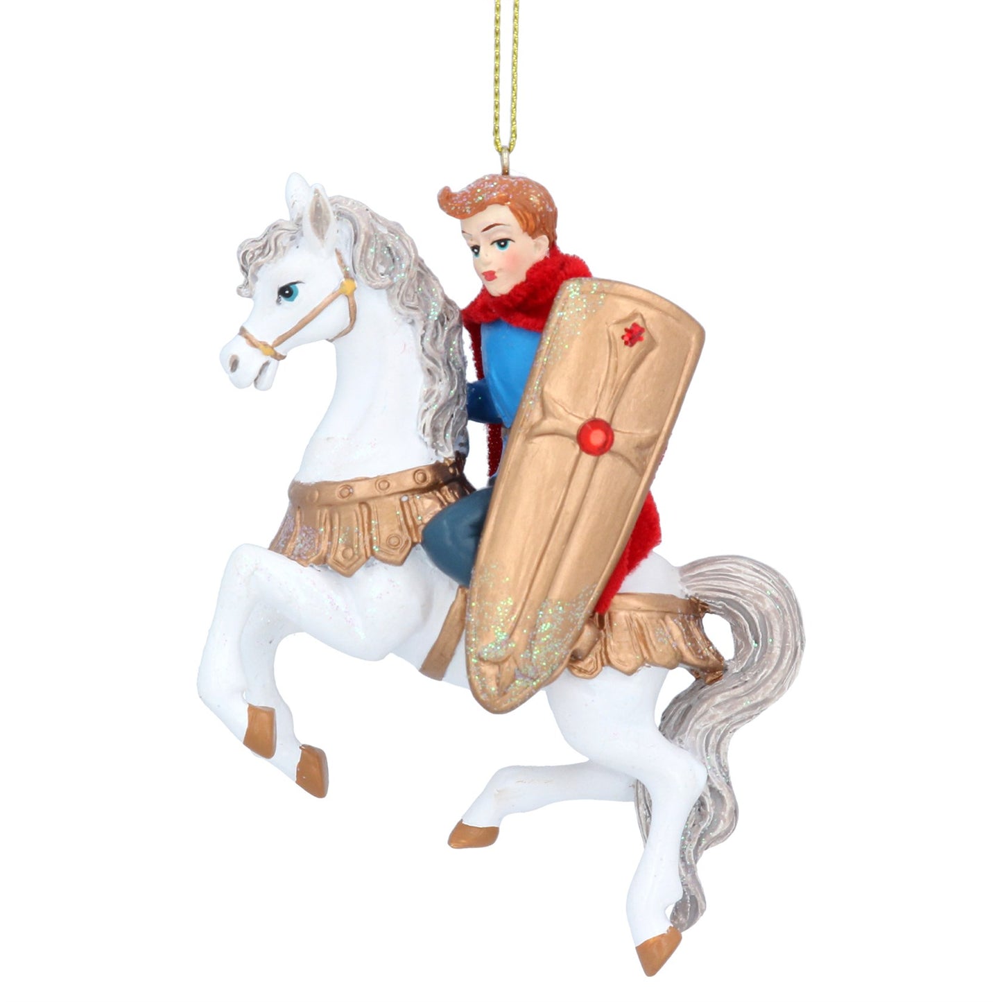 Prince Charming on Horse Hanging Christmas Tree Decoration