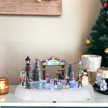 Load image into Gallery viewer, Luville Skaters on the Pond Christmas Display Decoration
