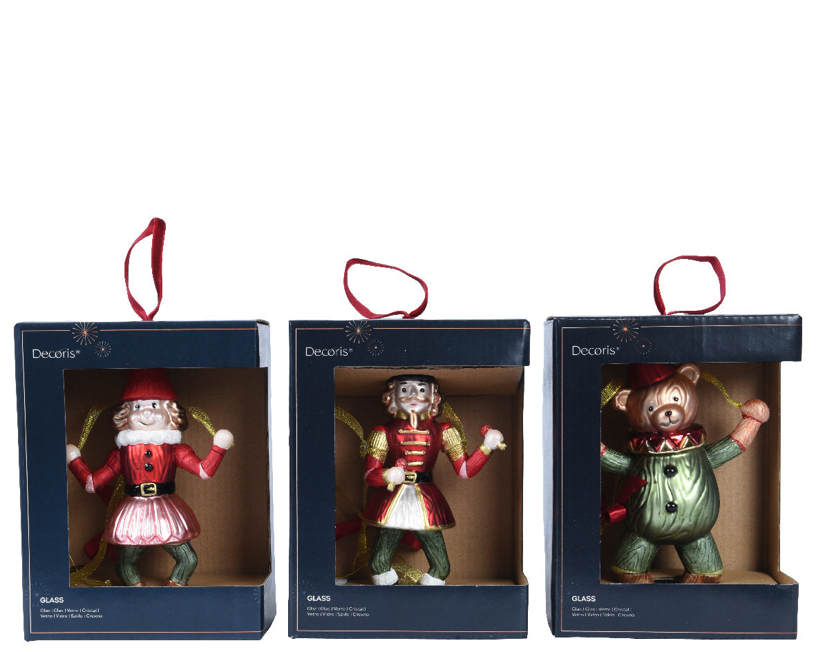 Glass Hanging Jester Decoration