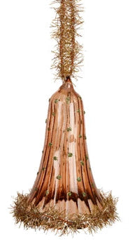 Retro Bell Design Glass Christmas Hanging Decoration