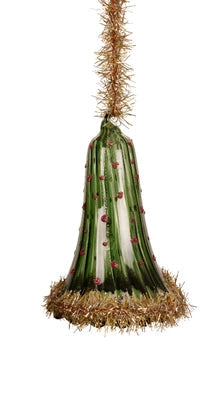Retro Bell Design Glass Christmas Hanging Decoration