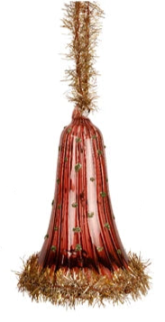 Retro Bell Design Glass Christmas Hanging Decoration
