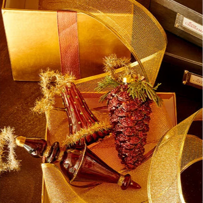 Retro Bell Design Glass Christmas Hanging Decoration