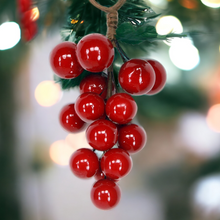 Load image into Gallery viewer, Large Red Berry Cluster Christmas Pick
