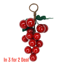 Load image into Gallery viewer, Large Red Berry Cluster Christmas Pick
