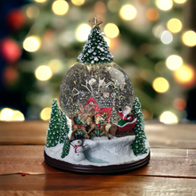Load image into Gallery viewer, Christmas Snow Globe Winter Village Scene
