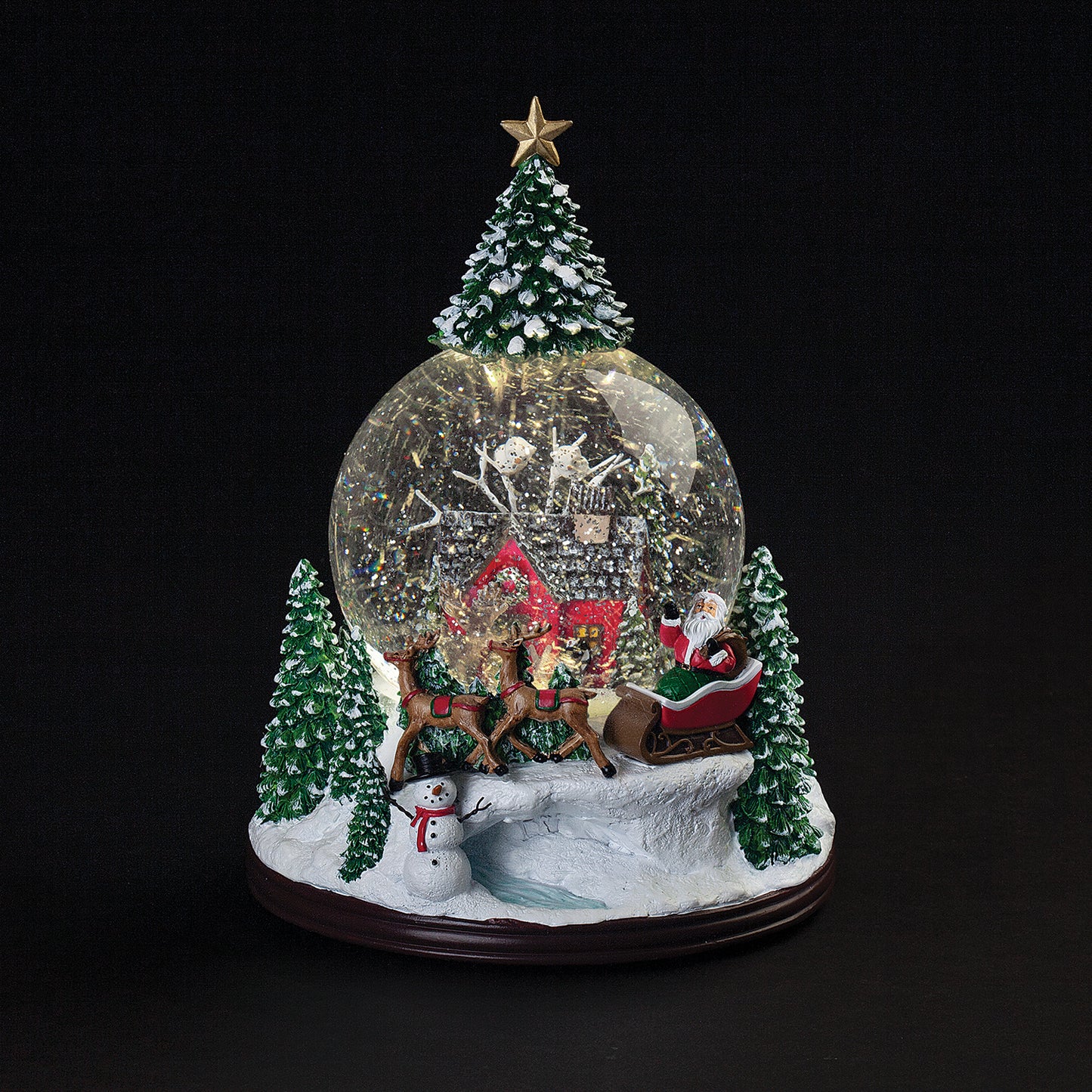 Christmas Snow Globe Winter Village Scene