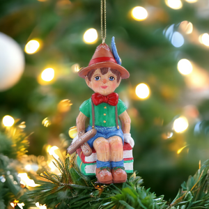Gisela Graham Pinocchio on Books Hanging Christmas Tree Decoration