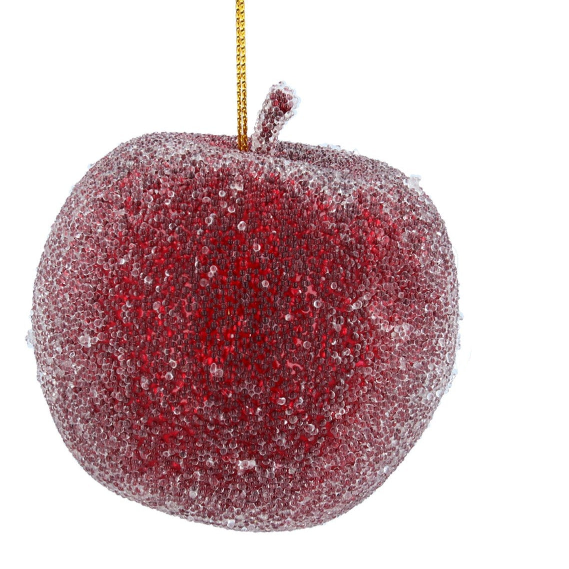 Frosted Apple and Pear Hanging Christmas Decoration