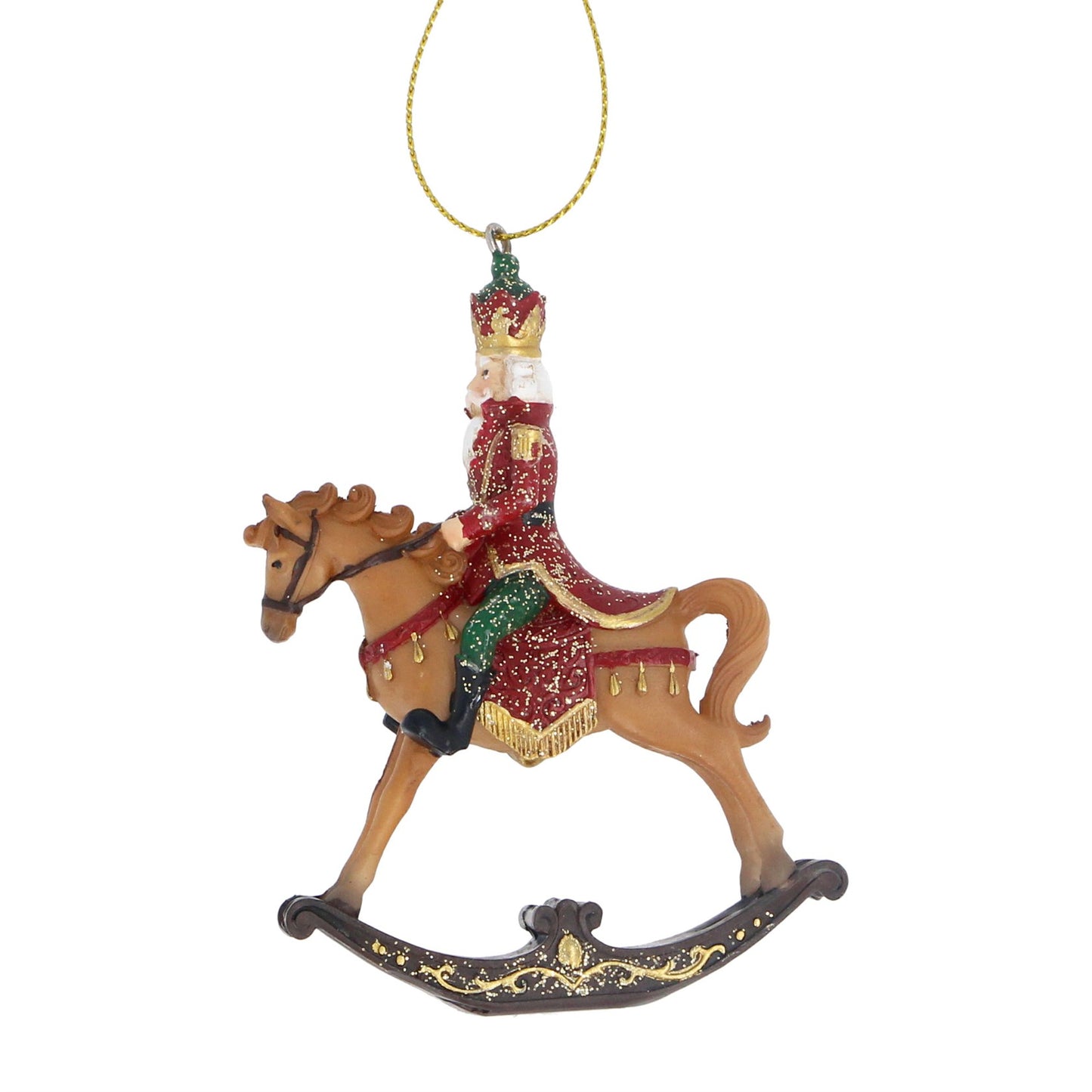 Nutcracker on Rocking Horse Christmas Tree Decoration