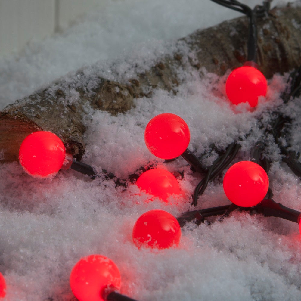 Noma 100 Red Berry Christmas Lights
