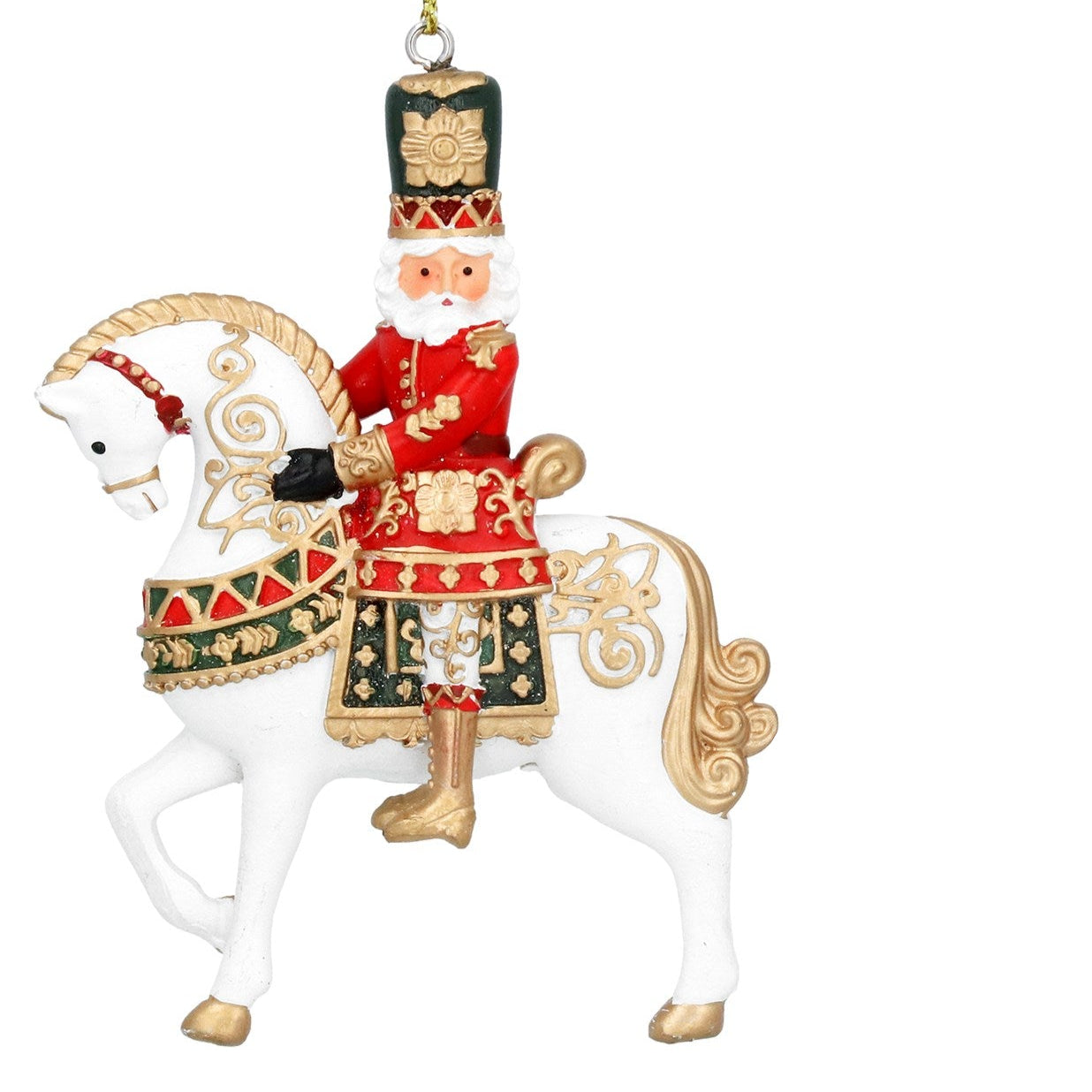 Nutcracker on Horse Hanging Christmas Decoration Assorted