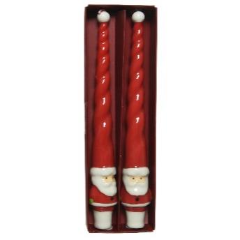 Set of 2 Santa Dinner Candles