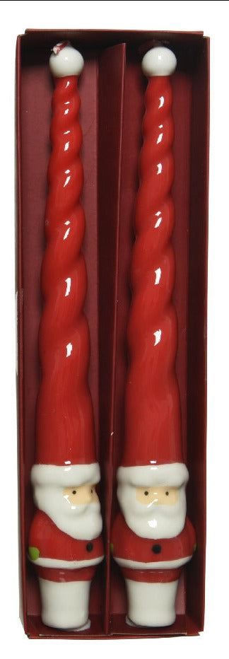 Set of 2 Santa Dinner Candles