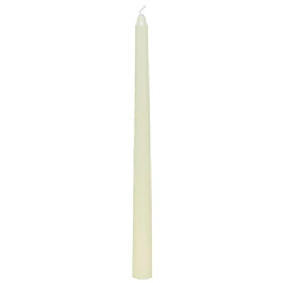 Pack of 12 Cream Wax Dinner Candles