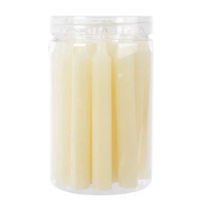 Pack of 22 Cream Wax Mini Dinner Candles