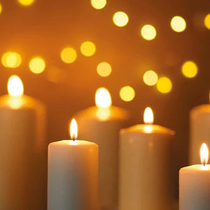 Cream Paraffin Wax Church Candle 25cm