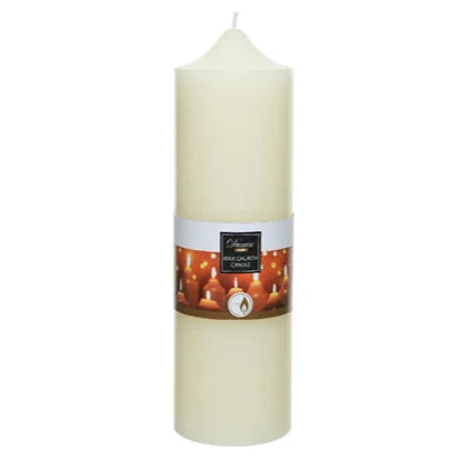 Cream Paraffin Wax Church Candle 25cm