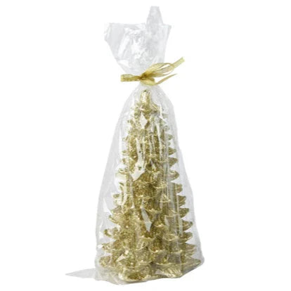 Metallic Gold Christmas Tree Candle 16.5cm