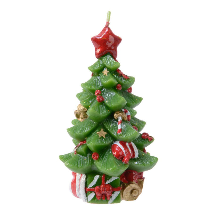 Christmas Tree Wax Candle 17.8cm