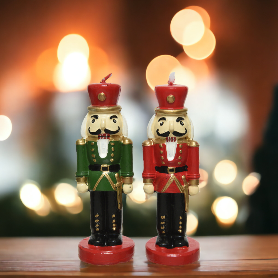 Christmas Nutcracker Real Wax Candle