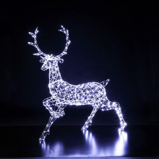 Noma White Flexi Light Woburn Christmas Stag 1.4m