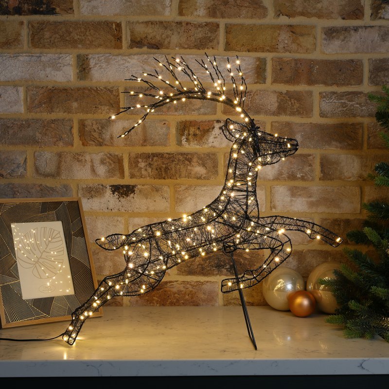 Noma Black Wire Leaping Stag 55cm