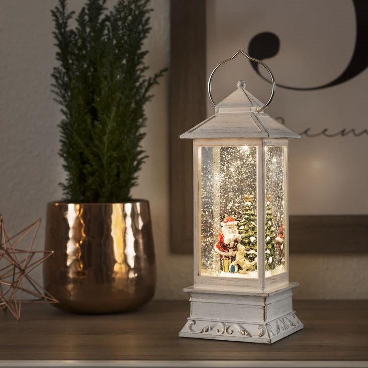 Konstsmide Santa and Dog Distressed Finish Christmas Water Lantern