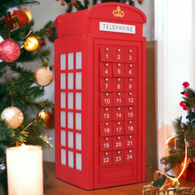 Load image into Gallery viewer, Telephone Box Christmas Advent Calendar
