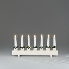 Load image into Gallery viewer, White 7 Bulb Candle Bridge
