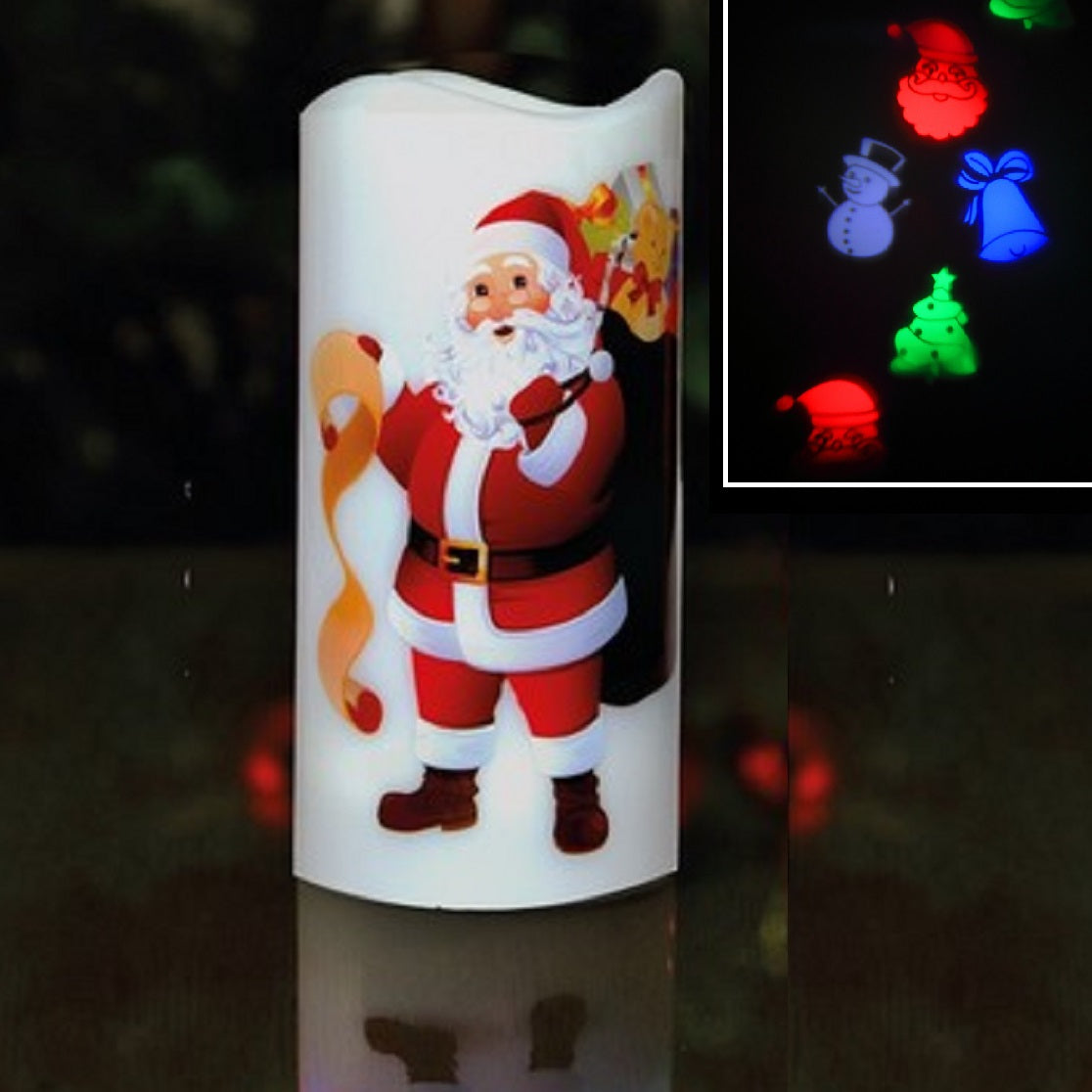Ceiling Projector Christmas Santa Candle Ornament