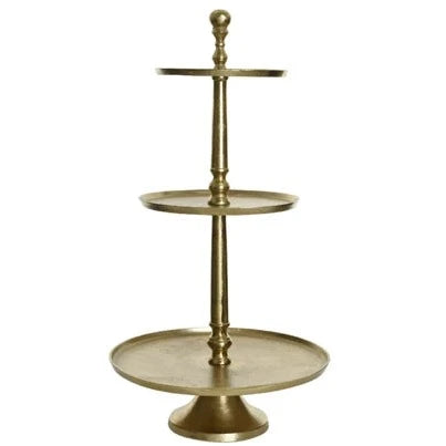 Gold 3 Tier Festive Cake Stand 81cm