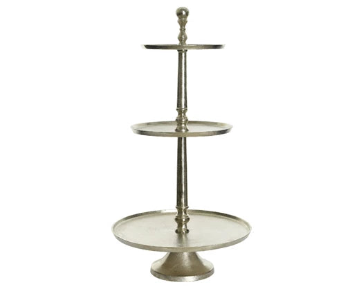 Silver 3 Tier Festive Cake Stand 81cm