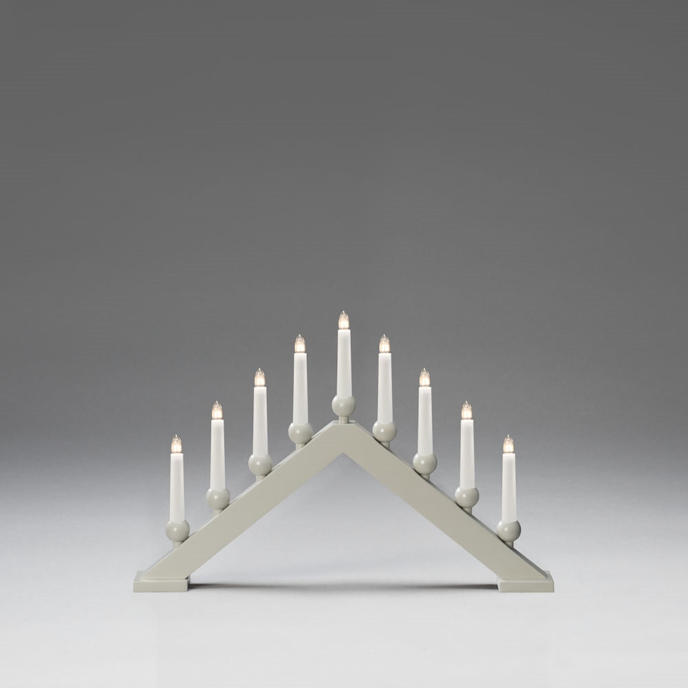 Beige 9 Bulb Christmas Candle Bridge