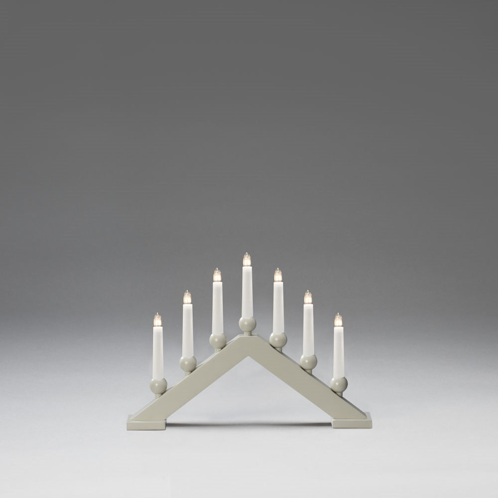 Beige 7 Bulb Christmas Candle Bridge
