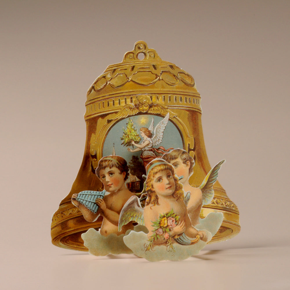 Angels and Bell 3D Christmas Card