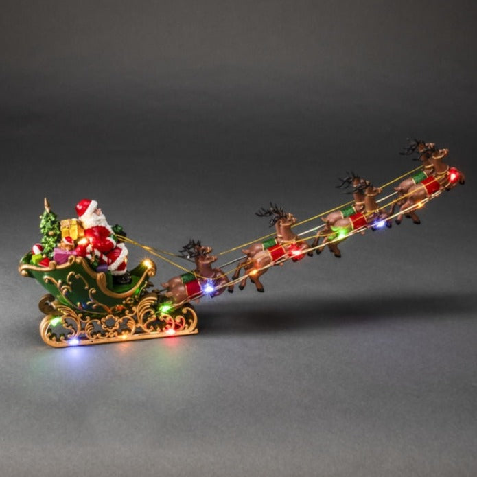 Santa in a Sledge LED Christmas Decoration