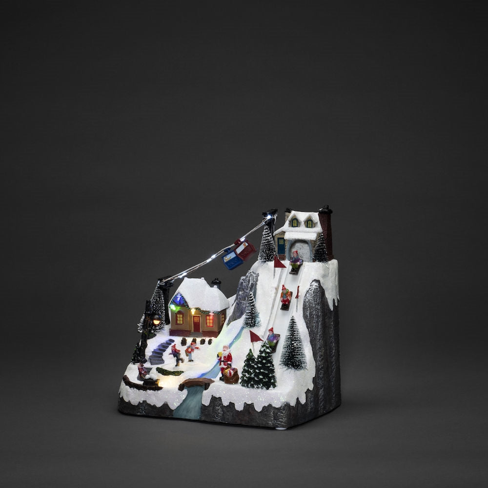 Ski Slope Mechanical Christmas Decoration
