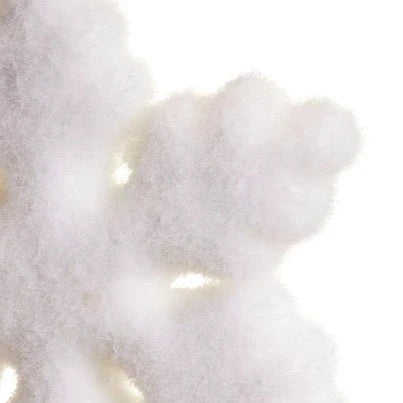 Set of 2 White Snowflake Hanging Christmas Decoration