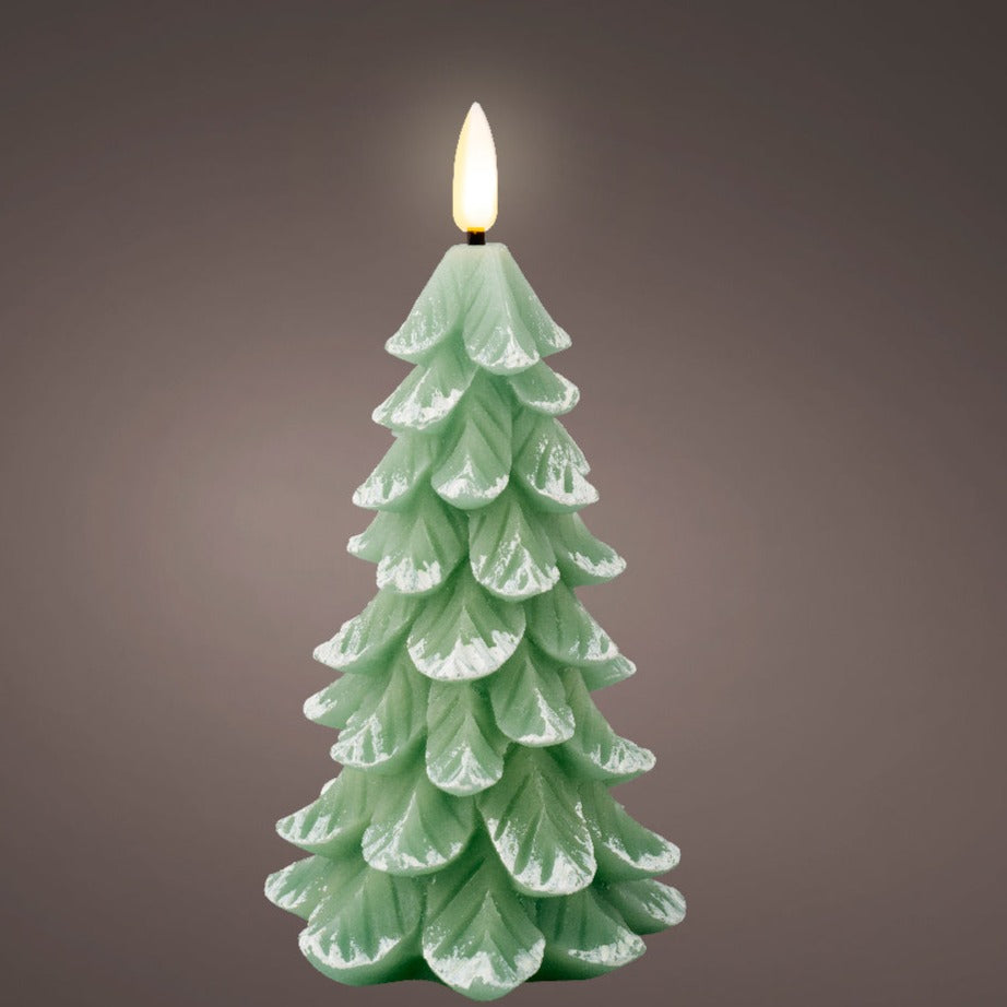 Green Christmas Tree Candle LED 16.5cm