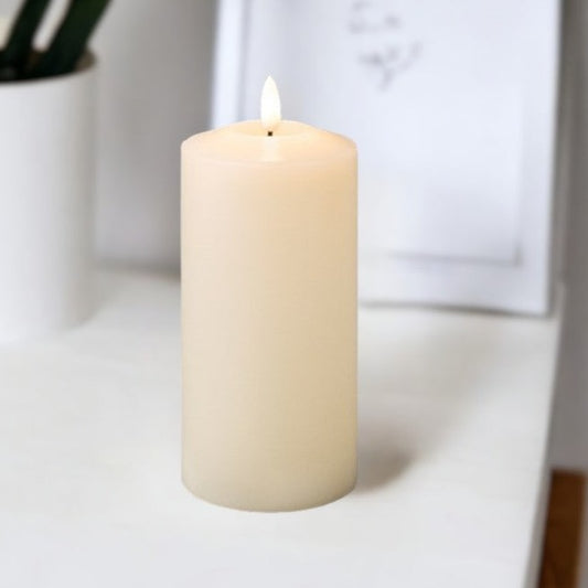 Cream Church Christmas Candle LED Wick 17.5cm