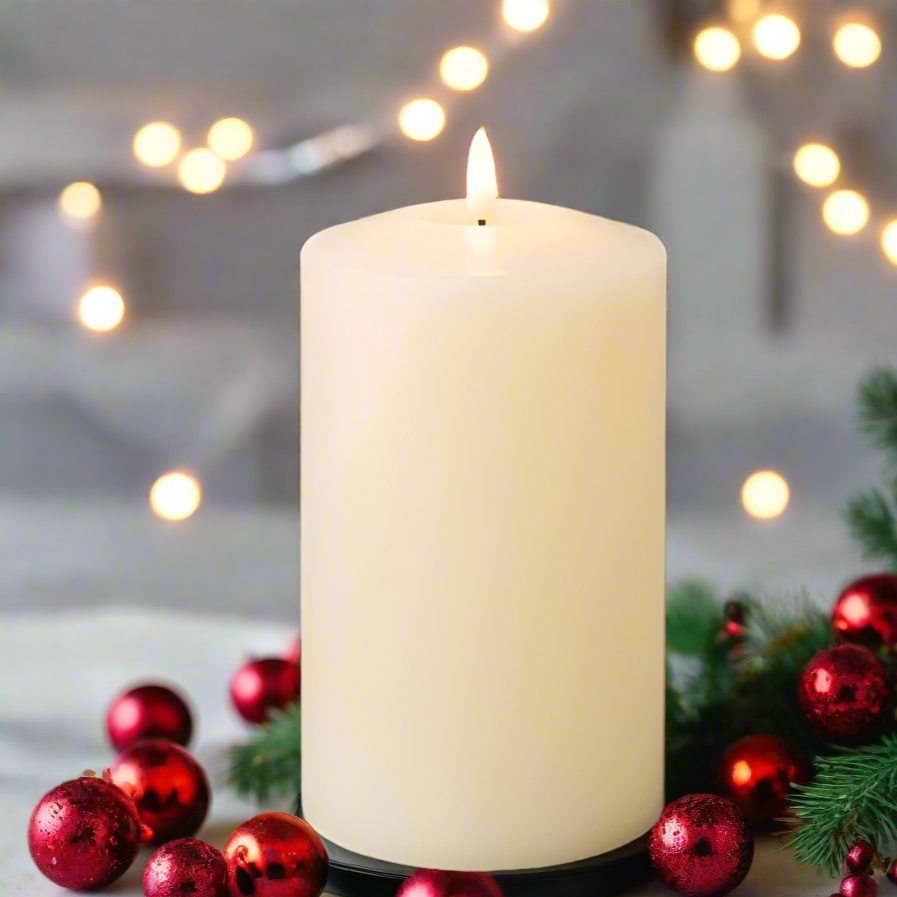 Cream Church Candle LED Wick 19cm